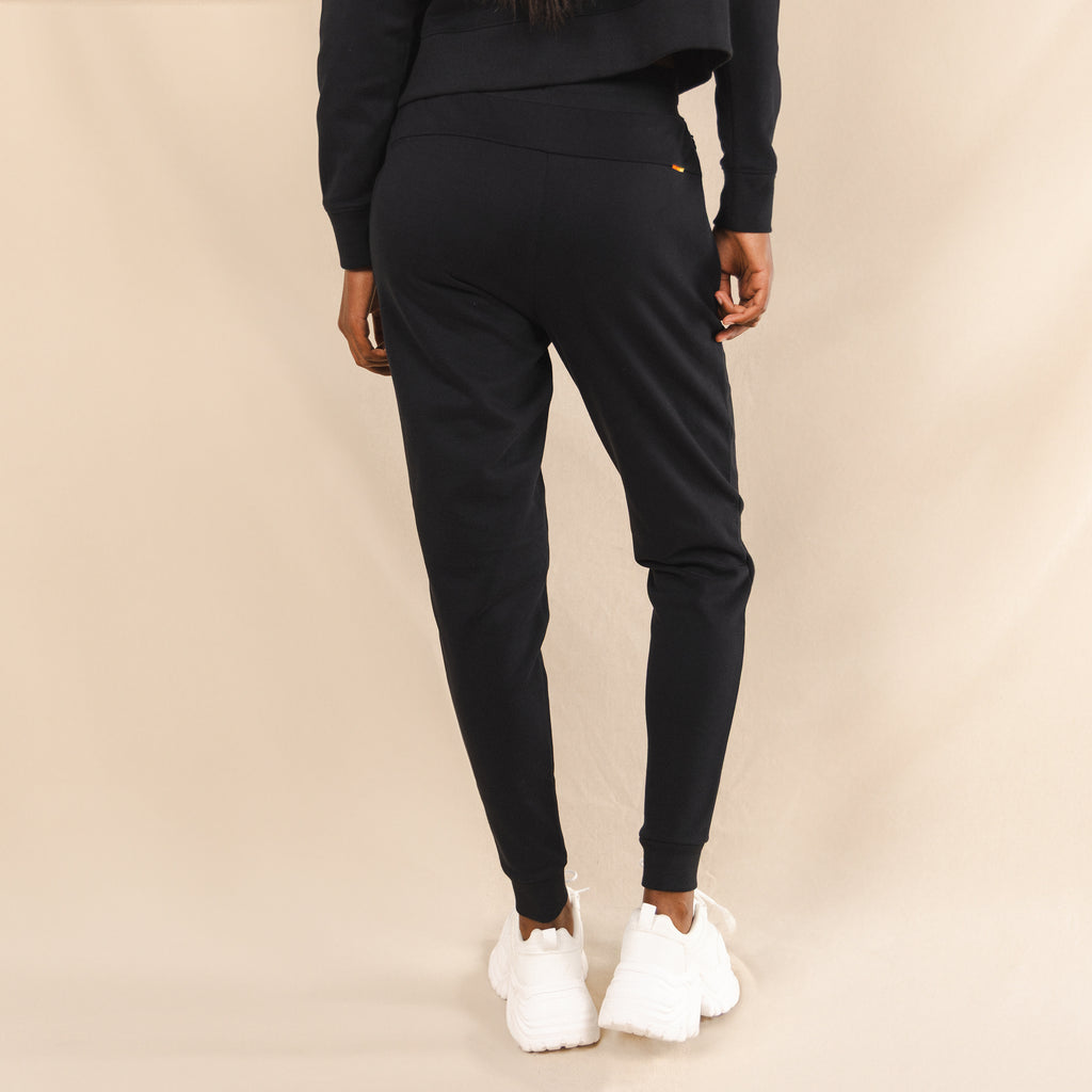 The Threat Level Midnight | Black Sexy Terry™ Women’s Lounge Joggers - Shinesty