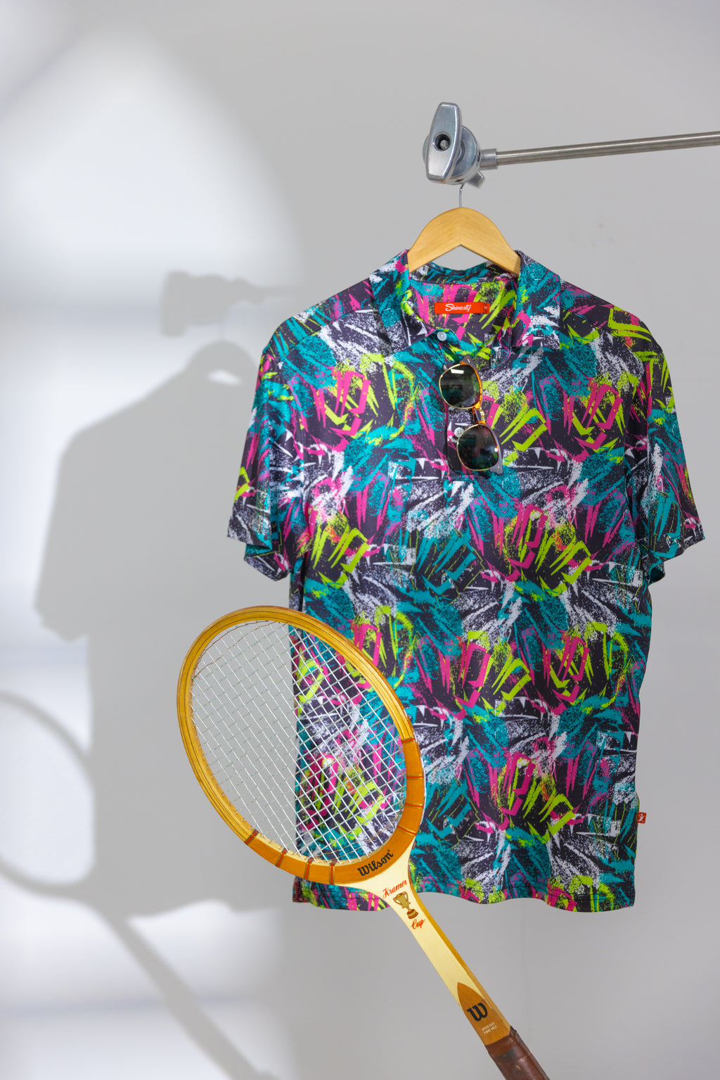 The Warm Up | Black and Neon Men’s Polo - Shinesty