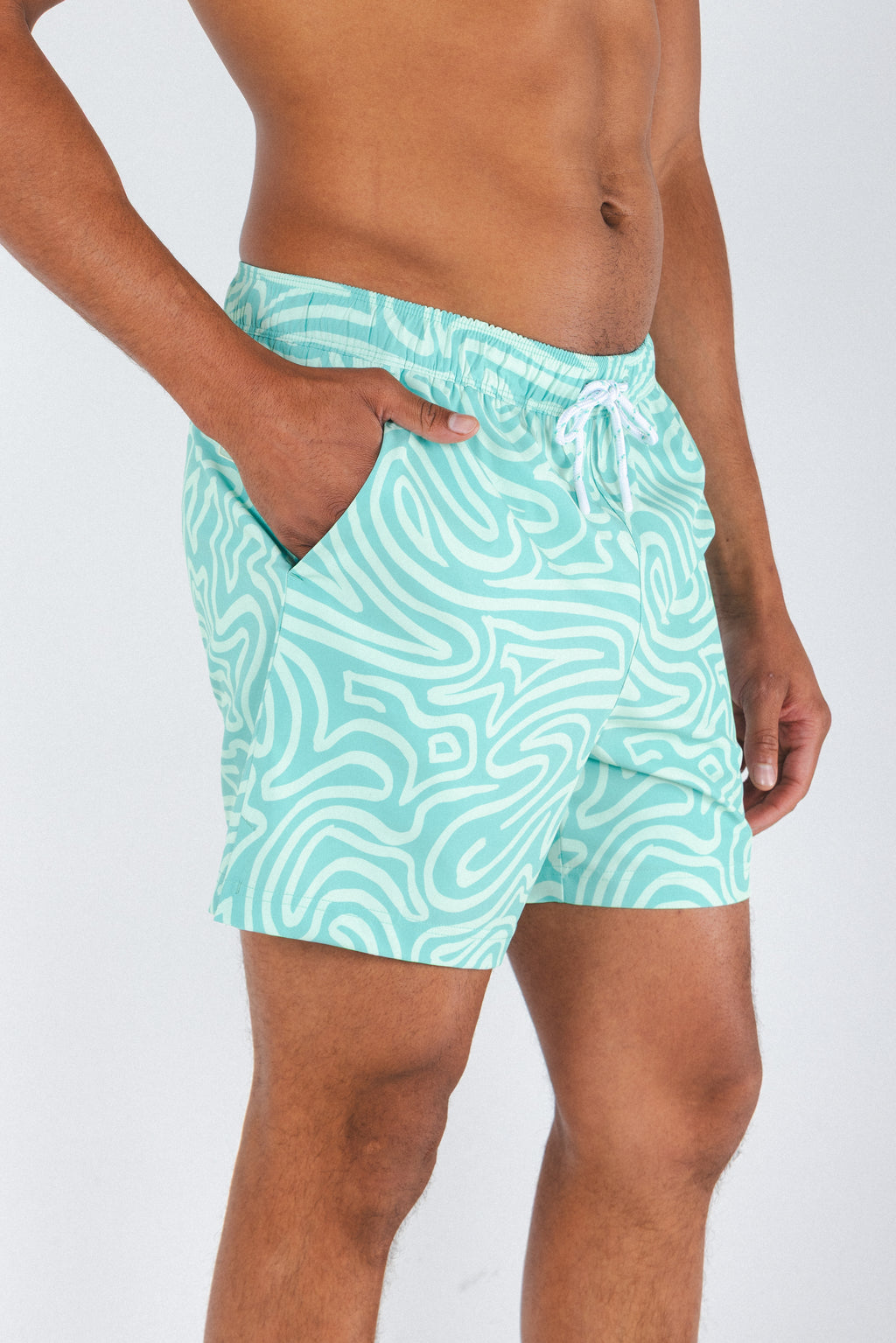 The Water Park | Neon Abstract Line Ball Hammock® Pouch 5" Swim Trunks - Shinesty