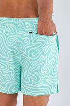 The Water Park | Neon Abstract Line Ball Hammock® Pouch 5" Swim Trunks - Shinesty