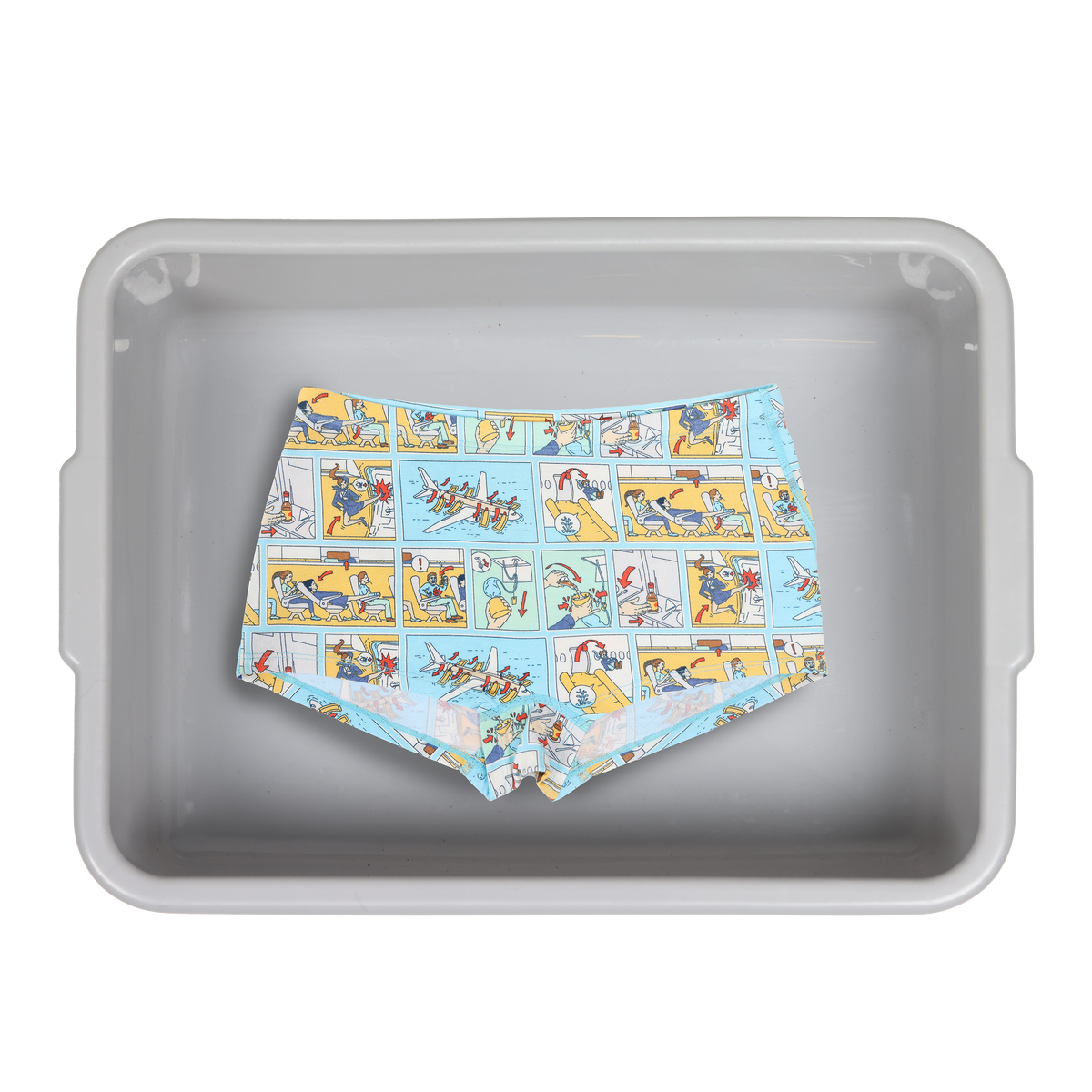 The Improper Protocol | Airplane Pamphlet Modal Boyshort Underwear - Shinesty