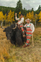 The Red Ryder | Fair Isle Knit Print Pajamaralls® - Shinesty