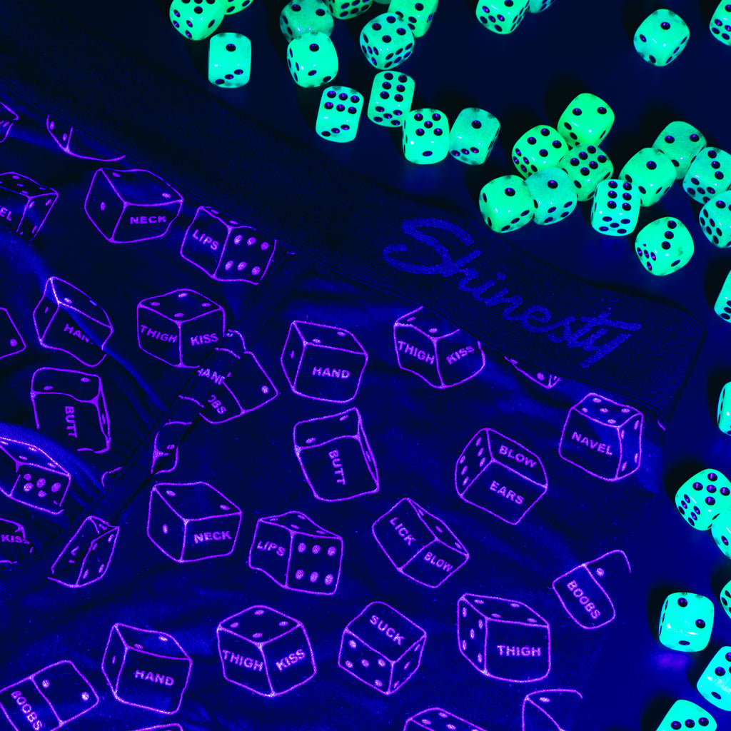 The Free For All | Glow In The Dark Dice Modal Boyshort Underwear - Shinesty