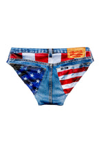 The Chattahoochee Daddy | USA Denim Print Swim Brief - Shinesty