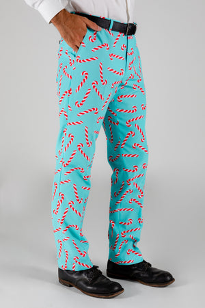 Peppermint Pimp Canes Candy Cane Print Christmas Pants