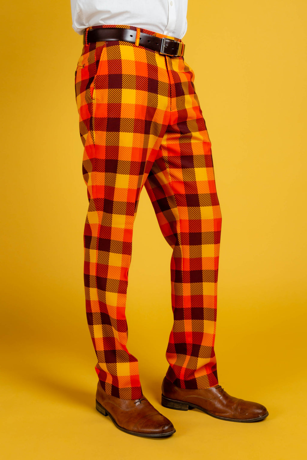 That 70s Pant | Thanksgiving Plaid Suit Pants - Shinesty