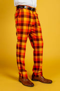 That 70s Pant | Thanksgiving Plaid Suit Pants - Shinesty