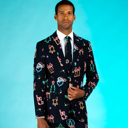 Naughty Neon Noel Neon Lights Christmas Suit
