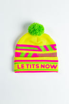 The Le Tits Now | Yellow Retro Ski Beanie - Shinesty