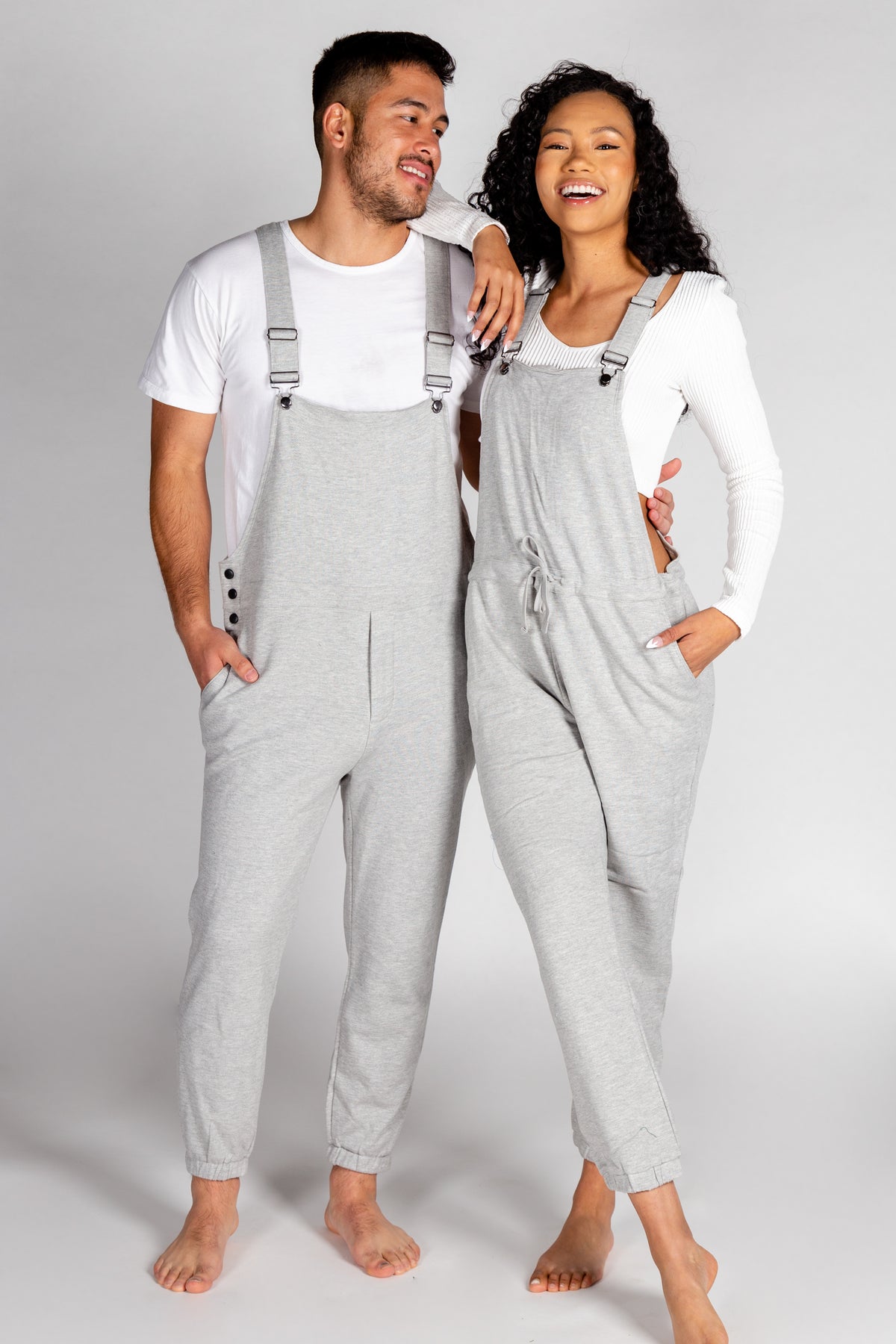 The Groutfit | Women's Heather Grey Pajamaralls® - Shinesty