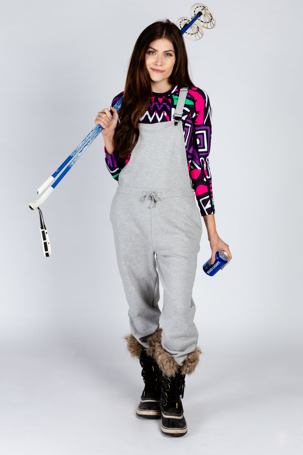 The Groutfit | Women's Heather Grey Pajamaralls® - Shinesty
