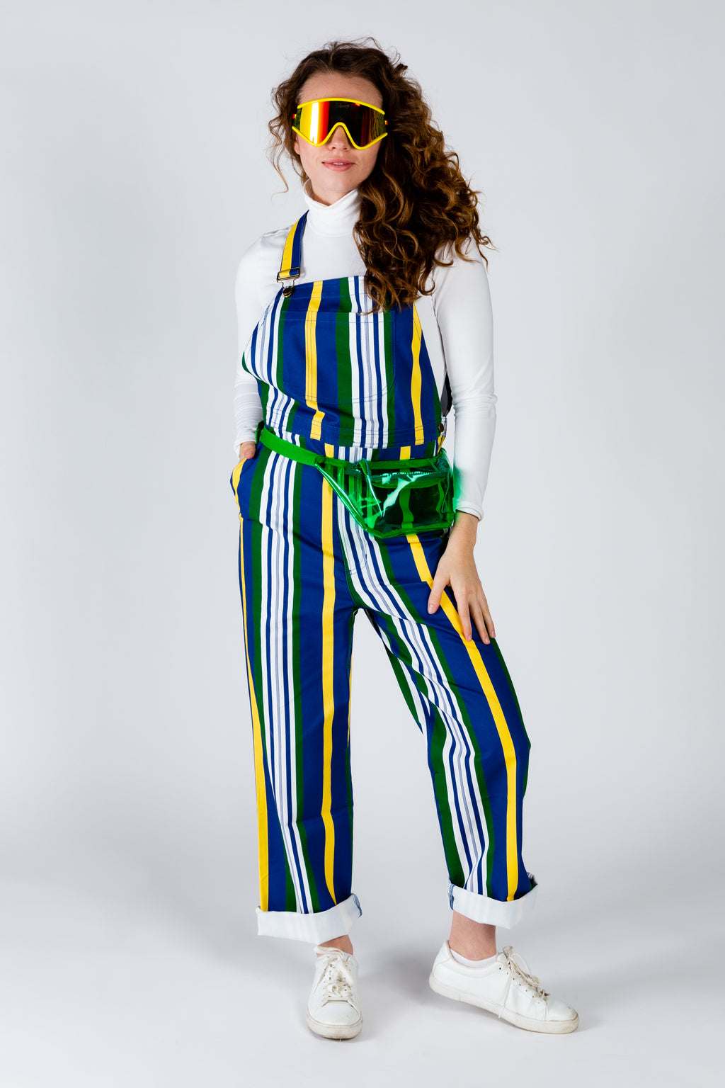 The Dubliner | Ladies Unisex Retro Striped Vintage Overalls - Shinesty