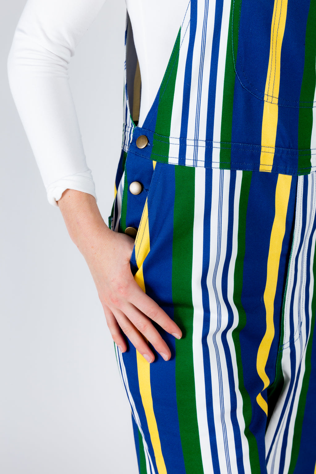 The Dubliner | Ladies Unisex Retro Striped Vintage Overalls - Shinesty