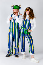 The Dubliner | Ladies Unisex Retro Striped Vintage Overalls - Shinesty