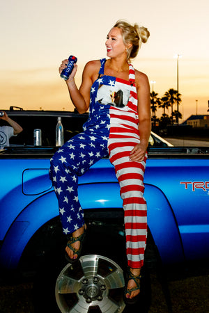 Screamin Eagles American Flag Overalls