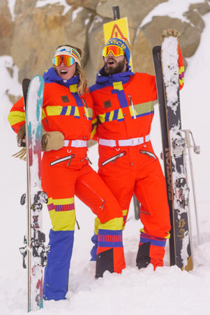 Ski Onesie | Red 80s Turn N Burn – Shinesty