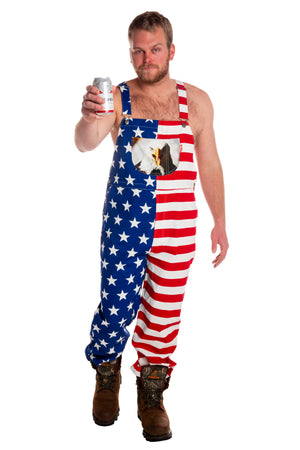 Screamin Eagles American Flag Overalls