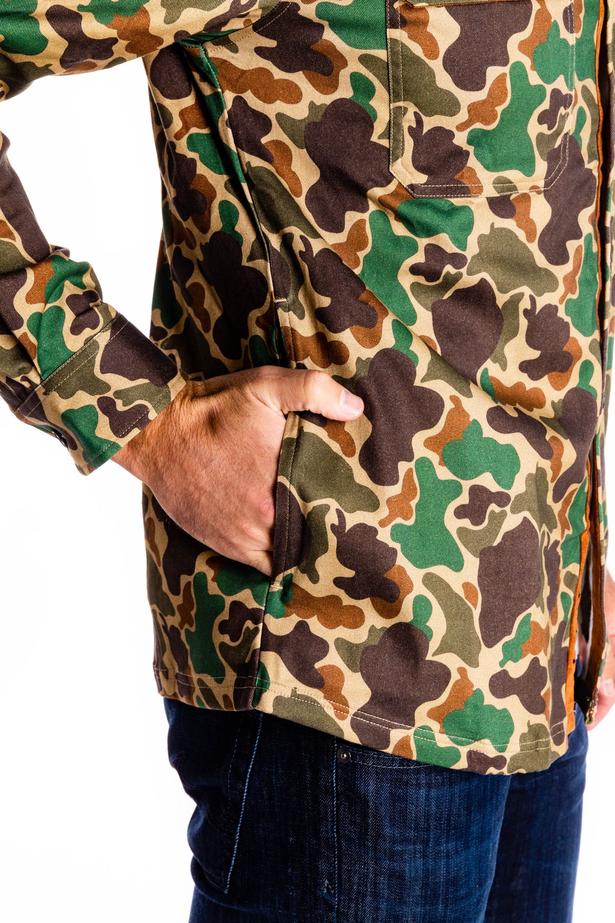 Now You See Me | Camo Long Sleeve Button Down - Shinesty