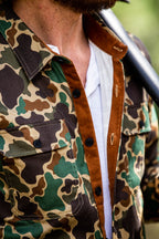Now You See Me | Camo Long Sleeve Button Down - Shinesty