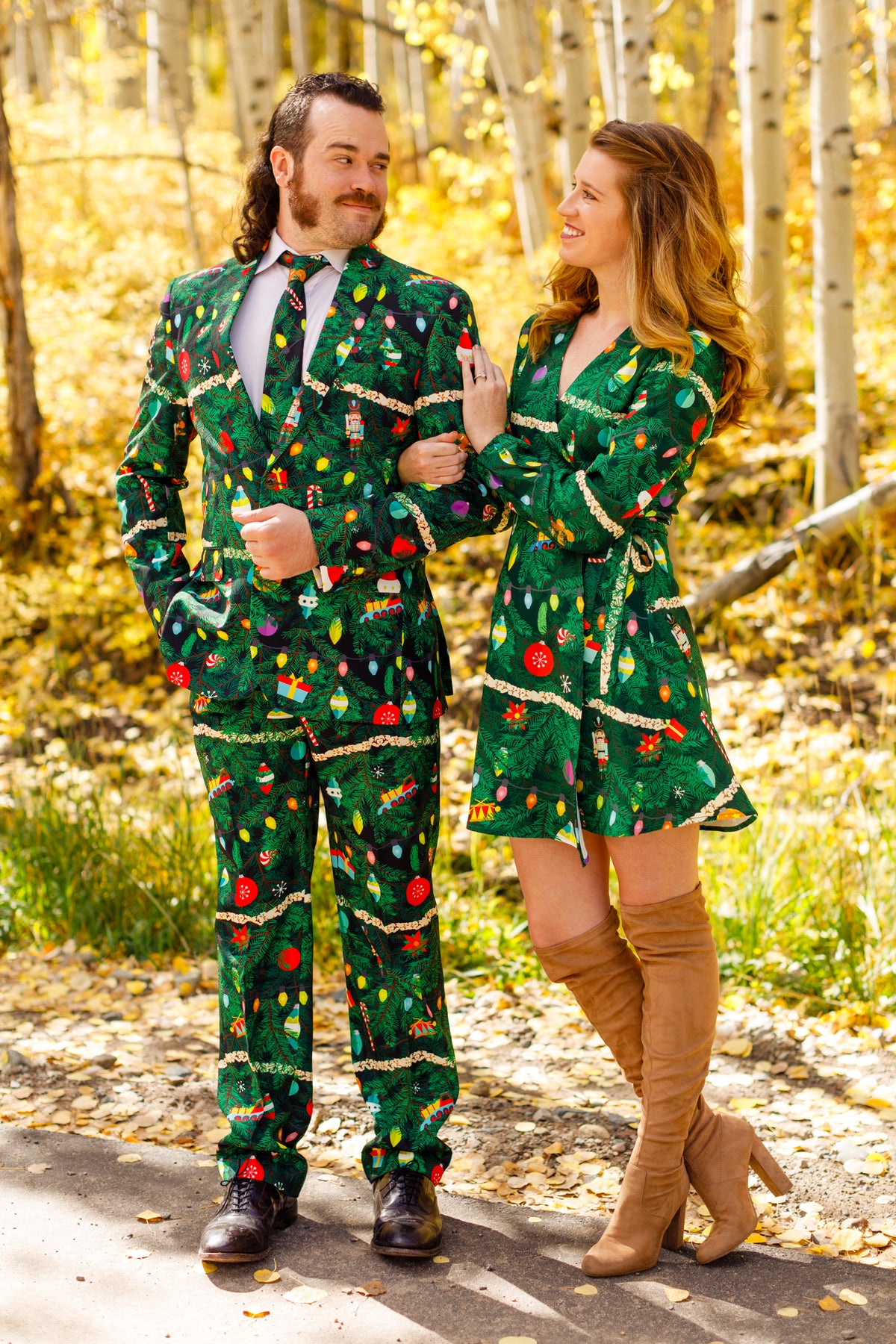 The Christmas Tree Camo | Mens Christmas Tree Print Suit - Shinesty
