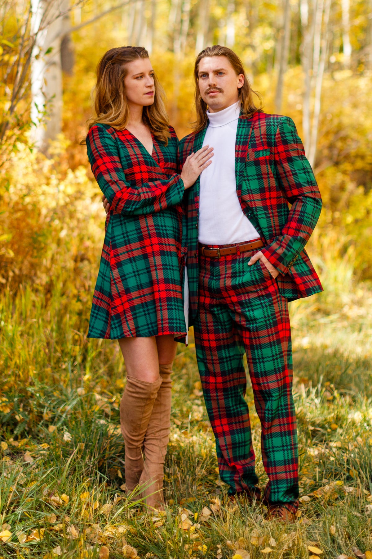 womens christmas dress plaid The Lincoln Log Love Lady Photoshoot Dress