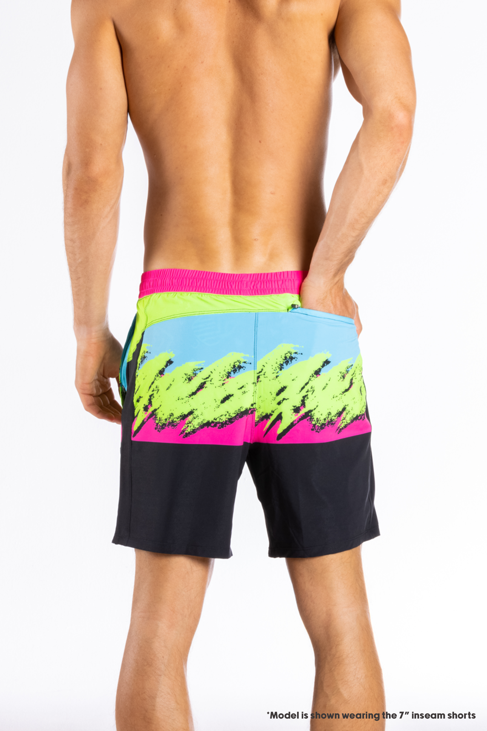 The Cherry Slushy | Neon Retro Ball Hammock® 5 Inch Athletic Shorts - Shinesty