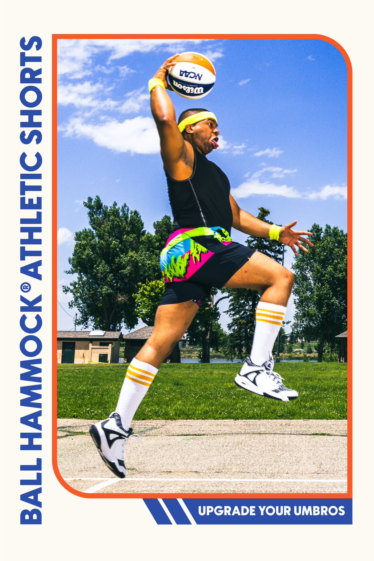 The Cherry Slushy | Neon Retro Ball Hammock® 7 Inch Athletic Shorts - Shinesty