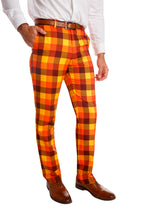 That 70s Pant | Thanksgiving Plaid Suit Pants - Shinesty