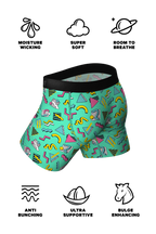 The Afternoon Arcade | Retro Geometric Ball Hammock® Pouch Underwear With Fly - Shinesty