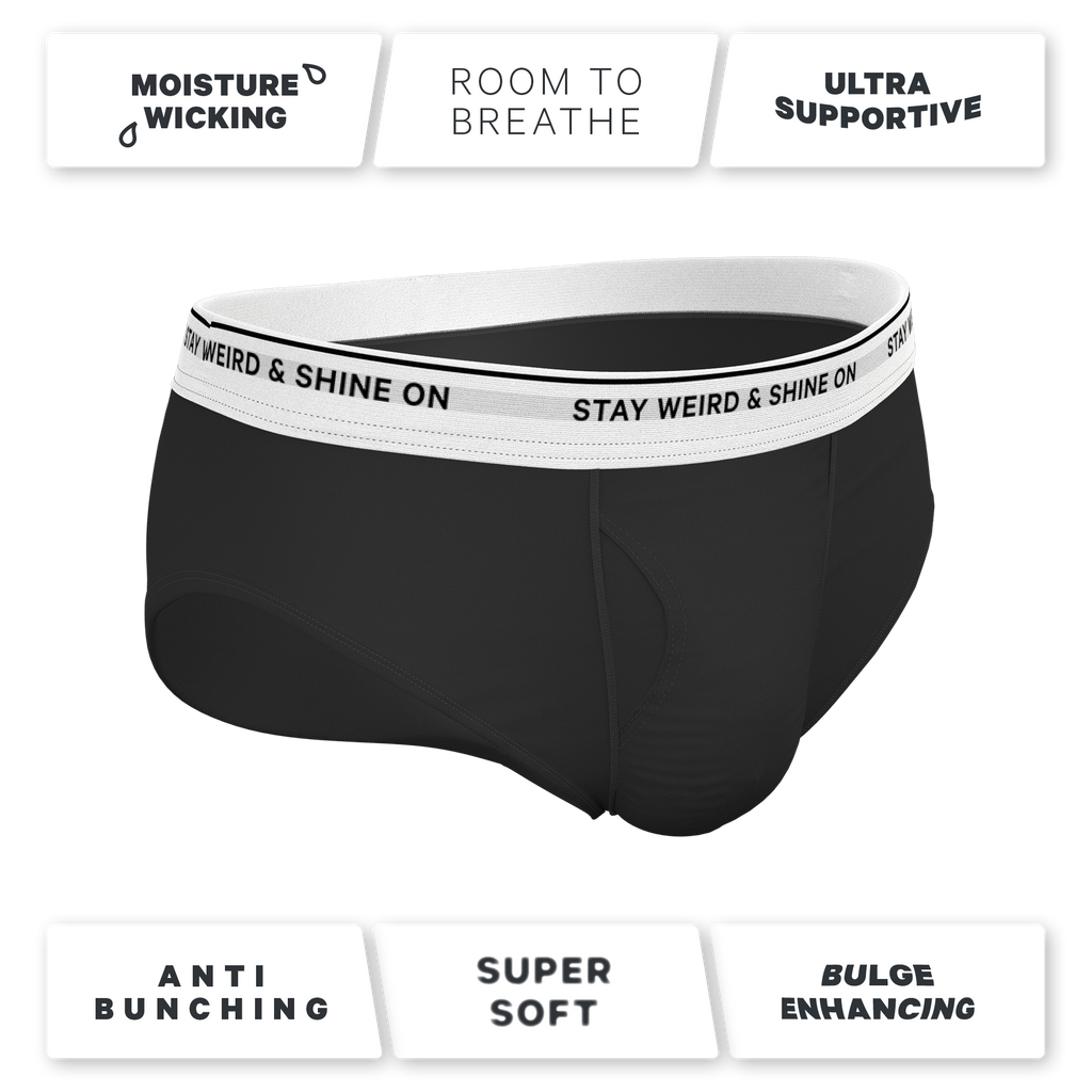 The Anthem | Black Shinesty Ball Hammock® Pouch Underwear Briefs - Shinesty