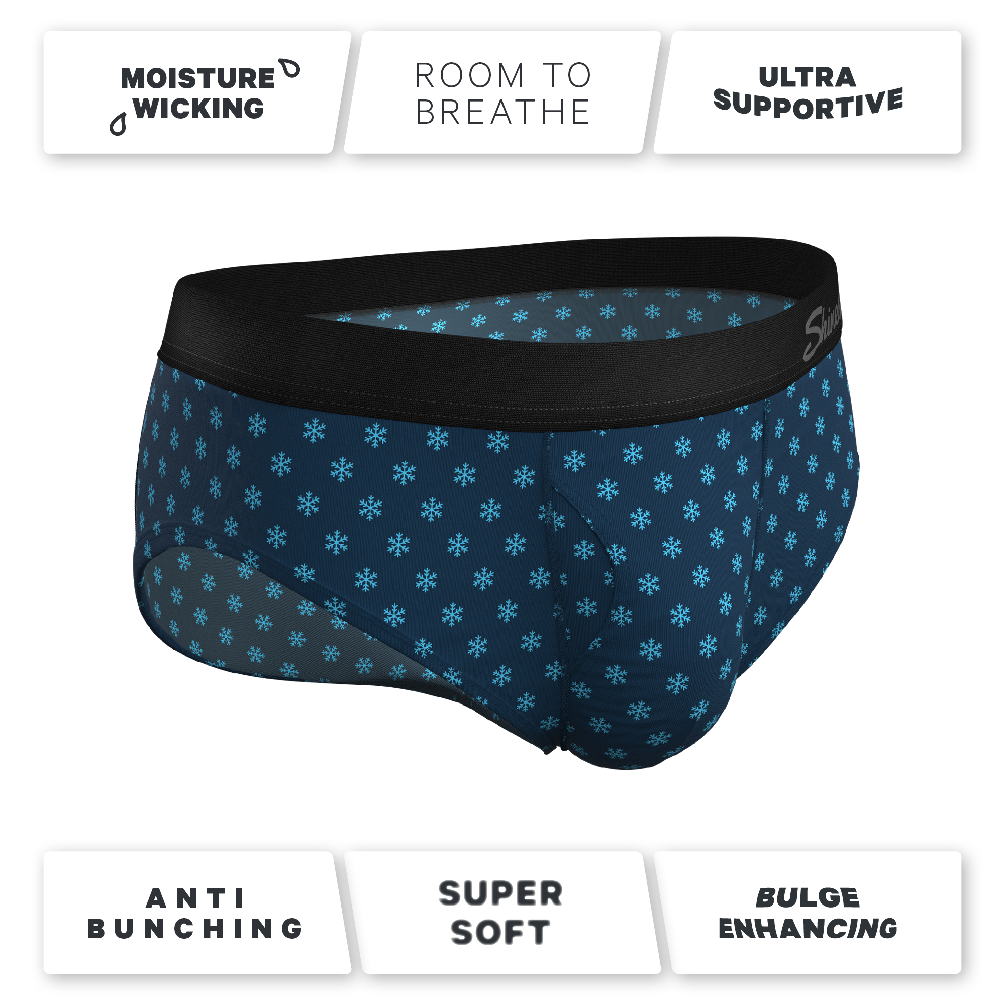 The Avalanche | Color Changing Snowflake Ball Hammock® Pouch Underwear Briefs - Shinesty