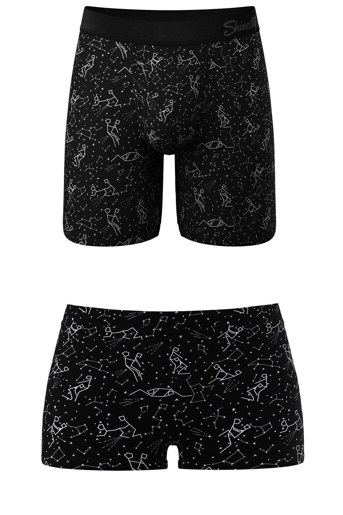 The Big Bang | Constellation Long Ball Hammock® Boxer With Fly and Boyshort Matching Underwear Pack - Shinesty