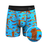 The Bear | Bear and Otter Rainbow Ball Hammock® Pouch Underwear With Fly - Shinesty