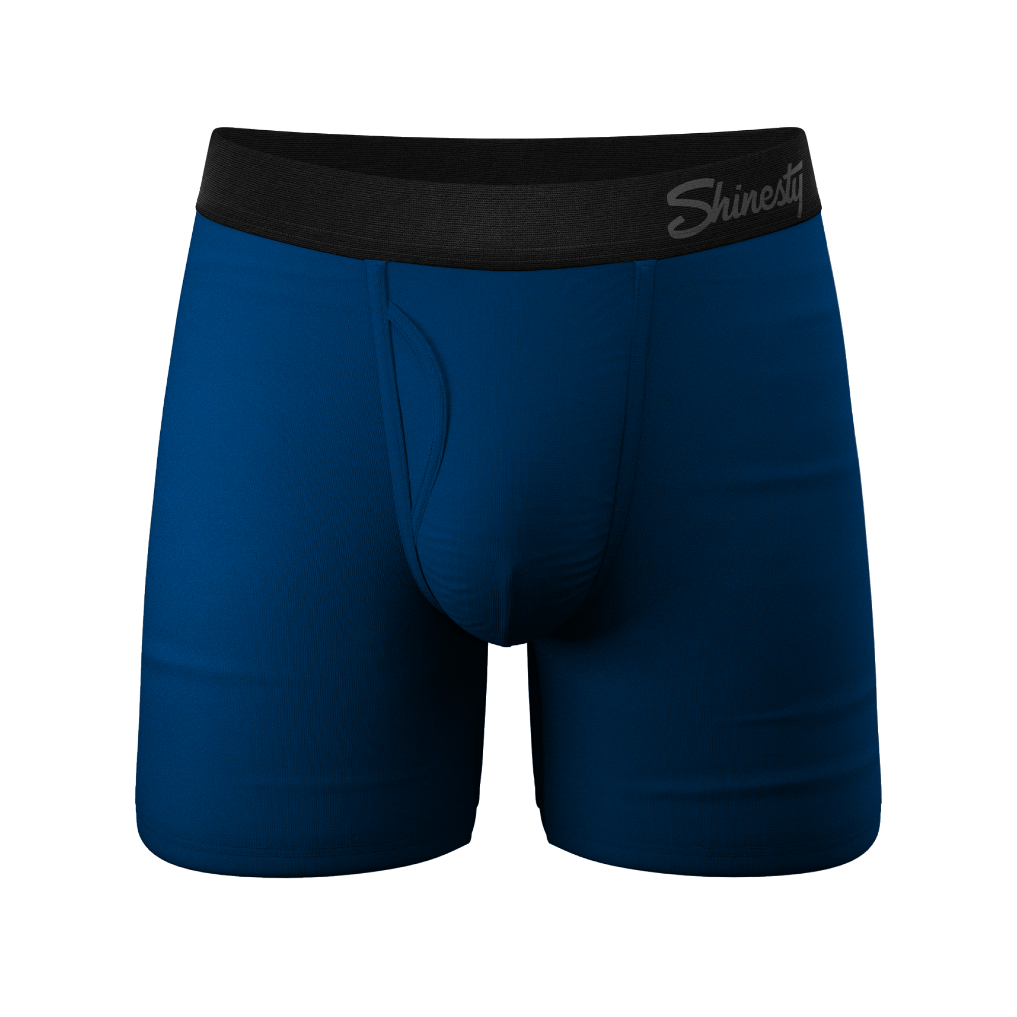 The Big Blue | Dark Blue Ball Hammock® Pouch Underwear With Fly - Shinesty