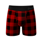 The Red & Black Lumberjack | Buffalo Check Ball Hammock® Pouch Underwear - Shinesty