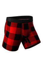 The Red & Black Lumberjack | Buffalo Check Ball Hammock® Pouch Underwear - Shinesty