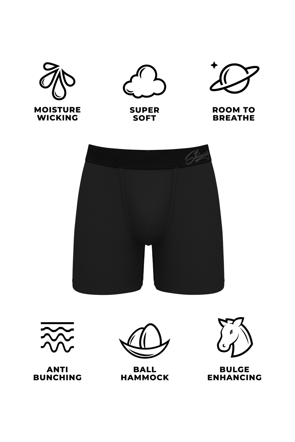 The Jack And Jane | Couples Matching Black Ball Hammock® Boxer and Cheeky Pack - Shinesty