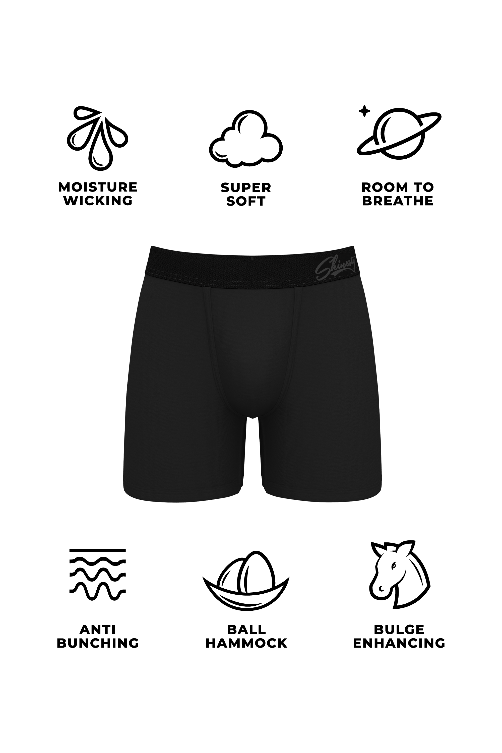 The Jack And Jane | Couples Matching Black Ball Hammock® Boxer and Cheeky Pack - Shinesty