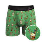 The Blitzened | Reindeer Beer Ball Hammock® Pouch Underwear With Fly - Shinesty
