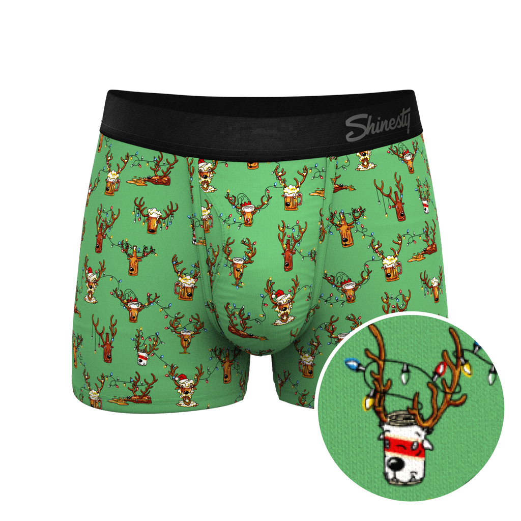 The Blitzened | Reindeer Beer Ball Hammock® Pouch Trunks Underwear - Shinesty