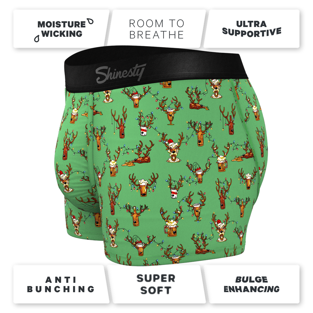The Blitzened | Reindeer Beer Ball Hammock® Pouch Trunks Underwear - Shinesty