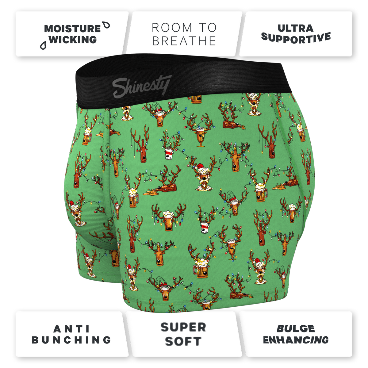 The Blitzened | Reindeer Beer Ball Hammock® Pouch Trunks Underwear - Shinesty