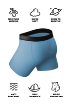 The Blue Ball Effect | Dusty Blue Ball Hammock® Pouch Underwear With Fly - Shinesty