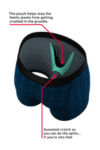 The Blue Planet | Blue Space Dye Ball Hammock® Pouch Underwear With Fly - Shinesty