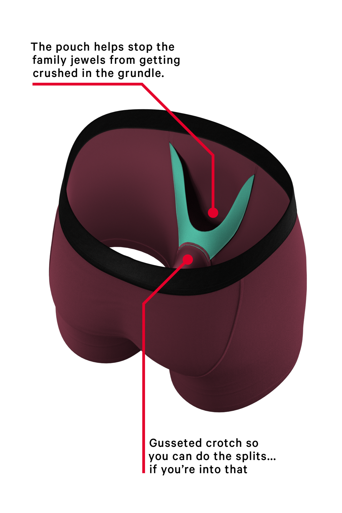 The Bordeaux | Mauve Ball Hammock® Pouch Underwear - Shinesty
