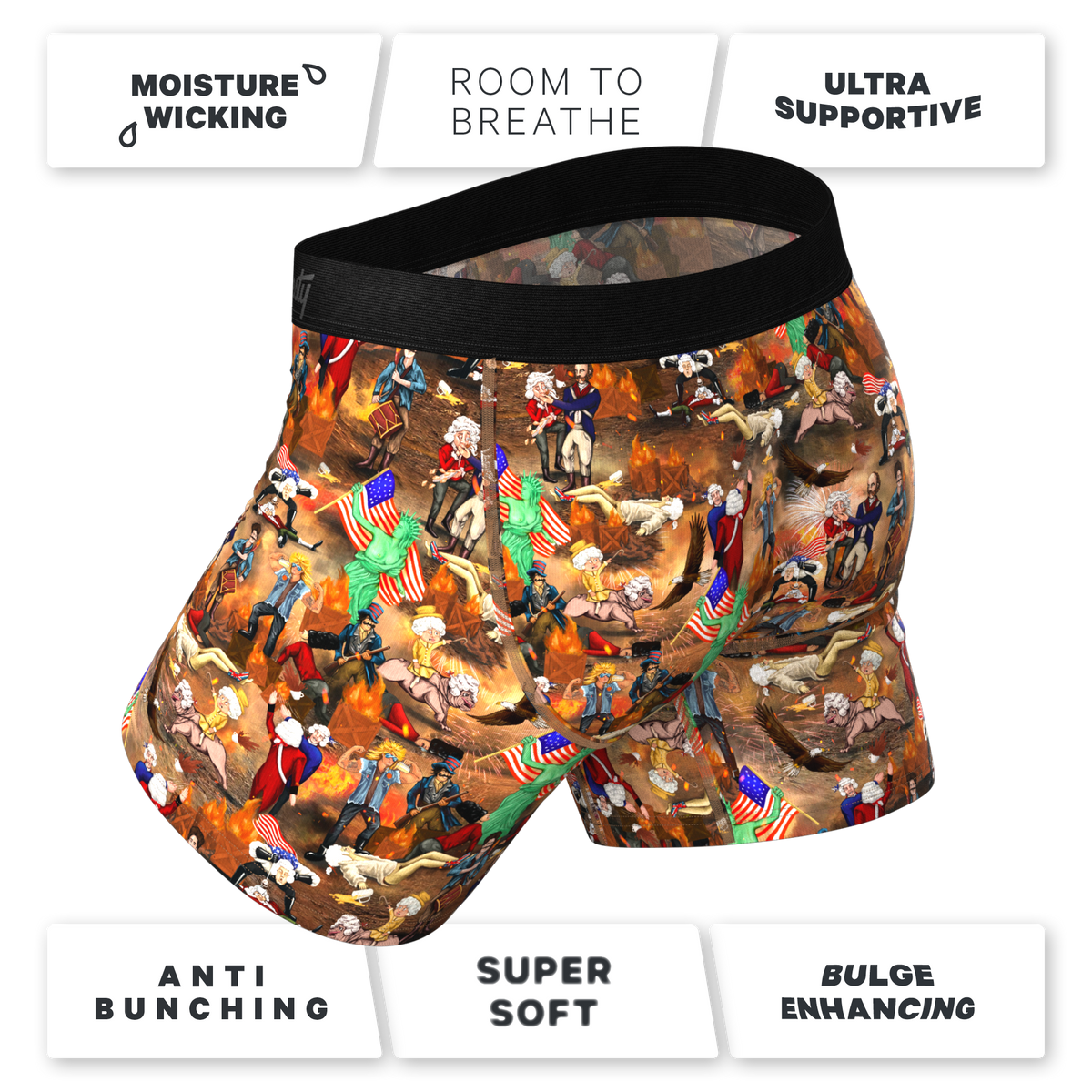 The Boston Tea Bag Party | Patriotic Ball Hammock® Pouch Underwear - Shinesty