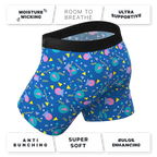 The Bus Stop | Retro Shapes Ball Hammock® Pouch Underwear With Fly - Shinesty