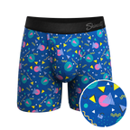 The Bus Stop | Retro Shapes Ball Hammock® Pouch Underwear With Fly - Shinesty