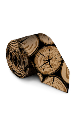 Xmas Morning Wood Wood Print Xmas Tie