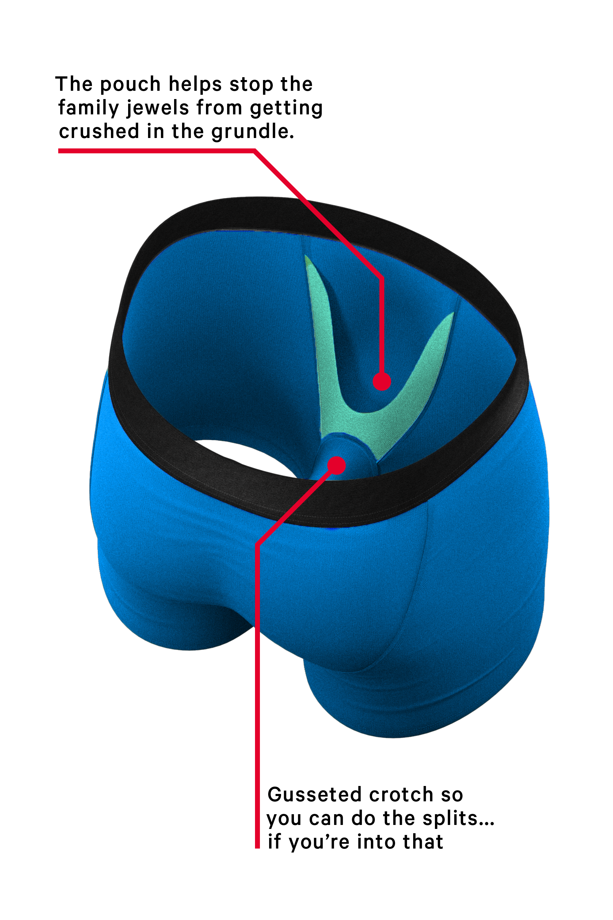 The Crown Jewels | Royal Blue Ball Hammock® Pouch Underwear - Shinesty